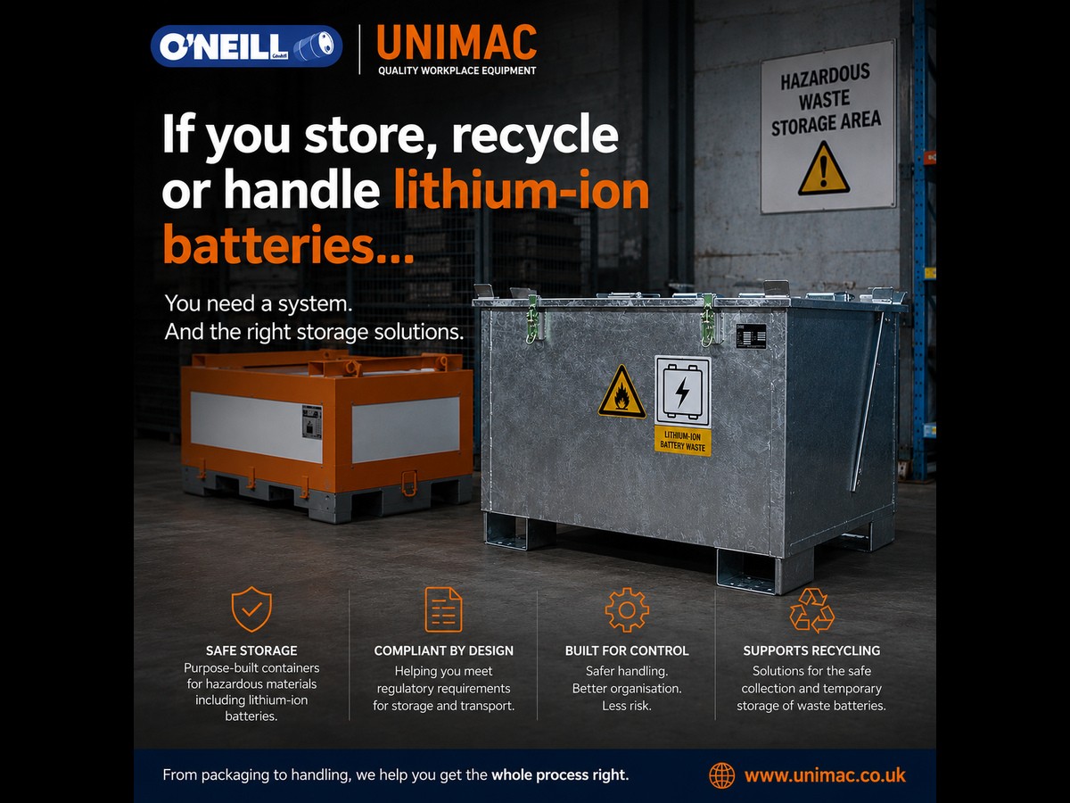 Lithium-ion waste storage
