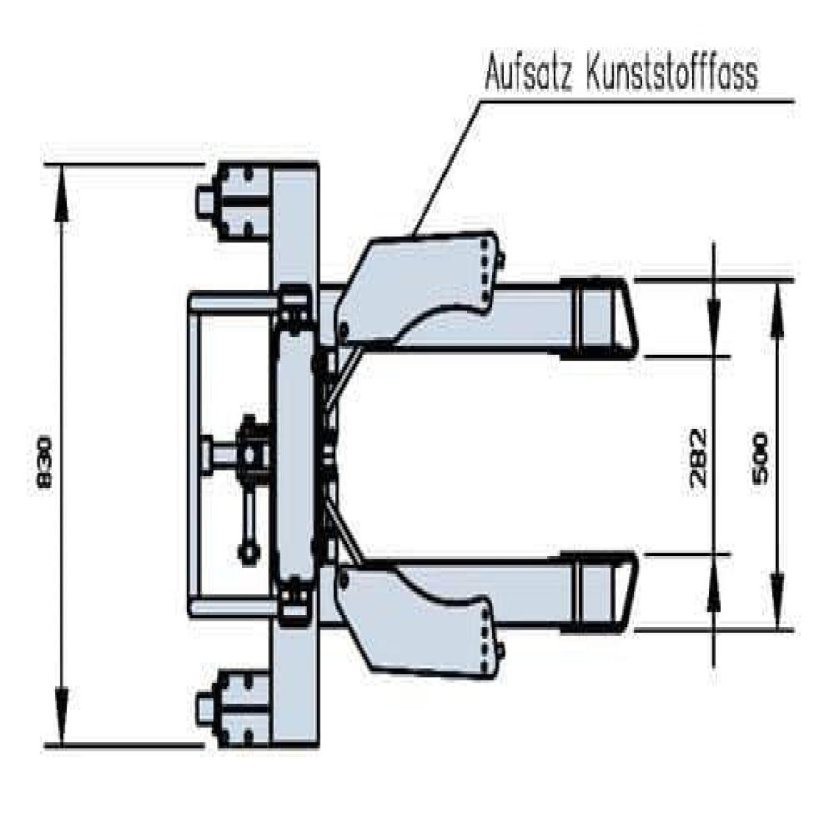 Drum Lifter for steel 205 litre drums - narrow wheel base