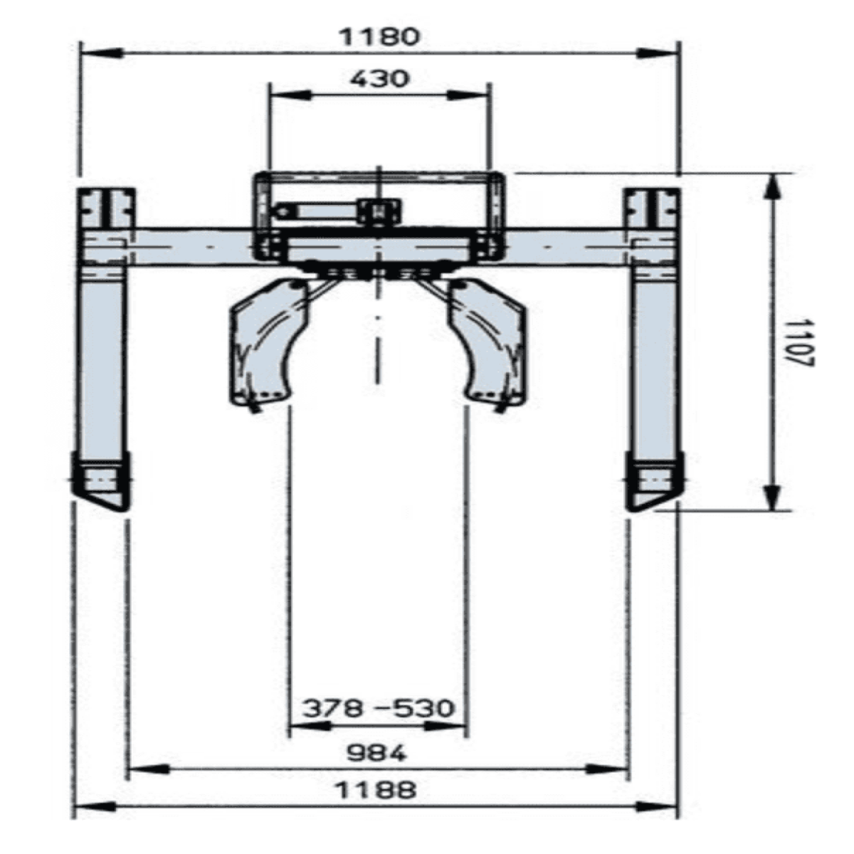 Drum Lifter for steel 205 litre drums - wide wheel base