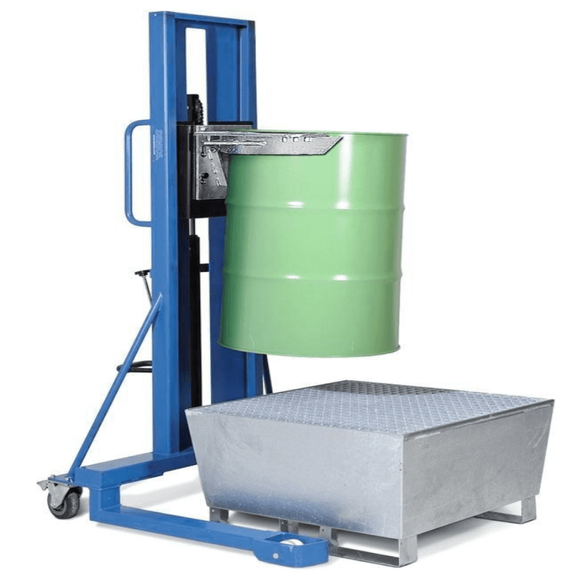 Drum Lifter for steel 205 litre drums - wide wheel base