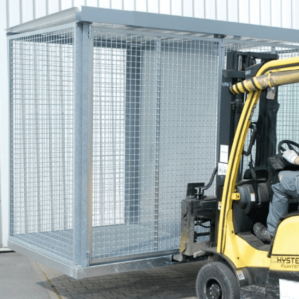 Forklift Transportable - Gas Cylinder Cage - for 45 Cylinders  with Stud Plate Floor:  GFC-E/T M2