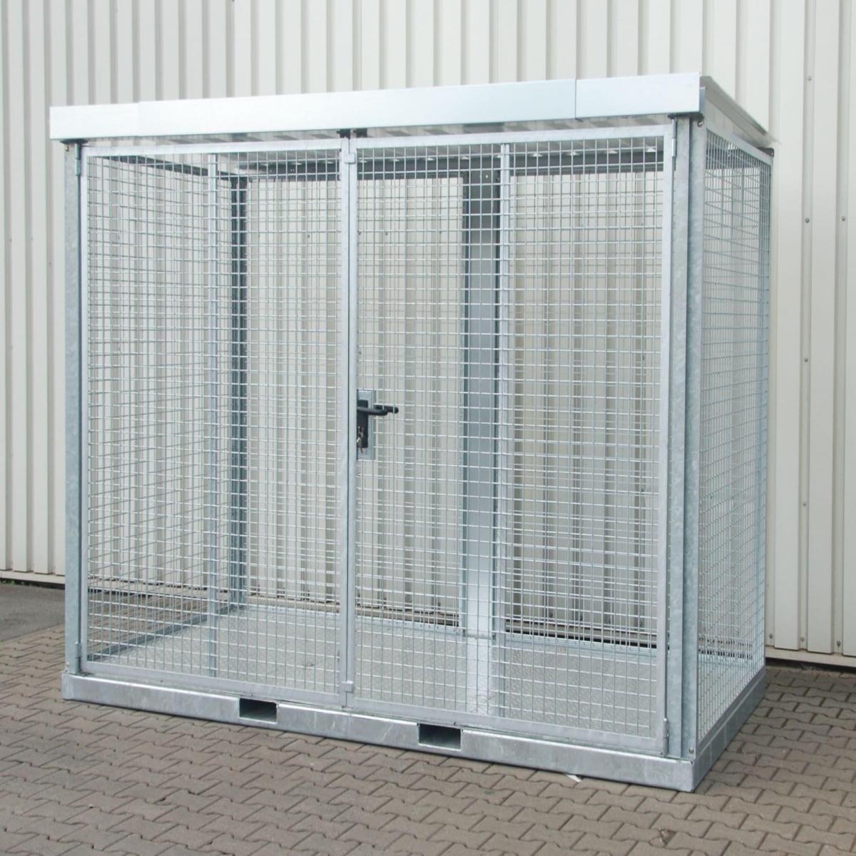 Forklift Transportable - Gas Cylinder Cage - for 60 Cylinders  with Stud Plate Floor:  GFC-E/T  M3