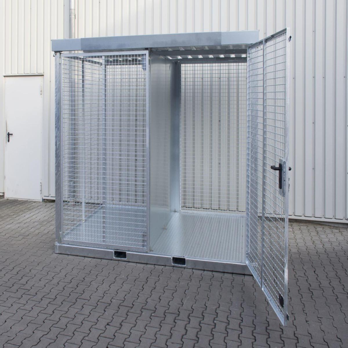 Forklift Transportable - Gas Cylinder Cage - for 104 Cylinders  with Stud Plate Floor:  GFC-E/T M5