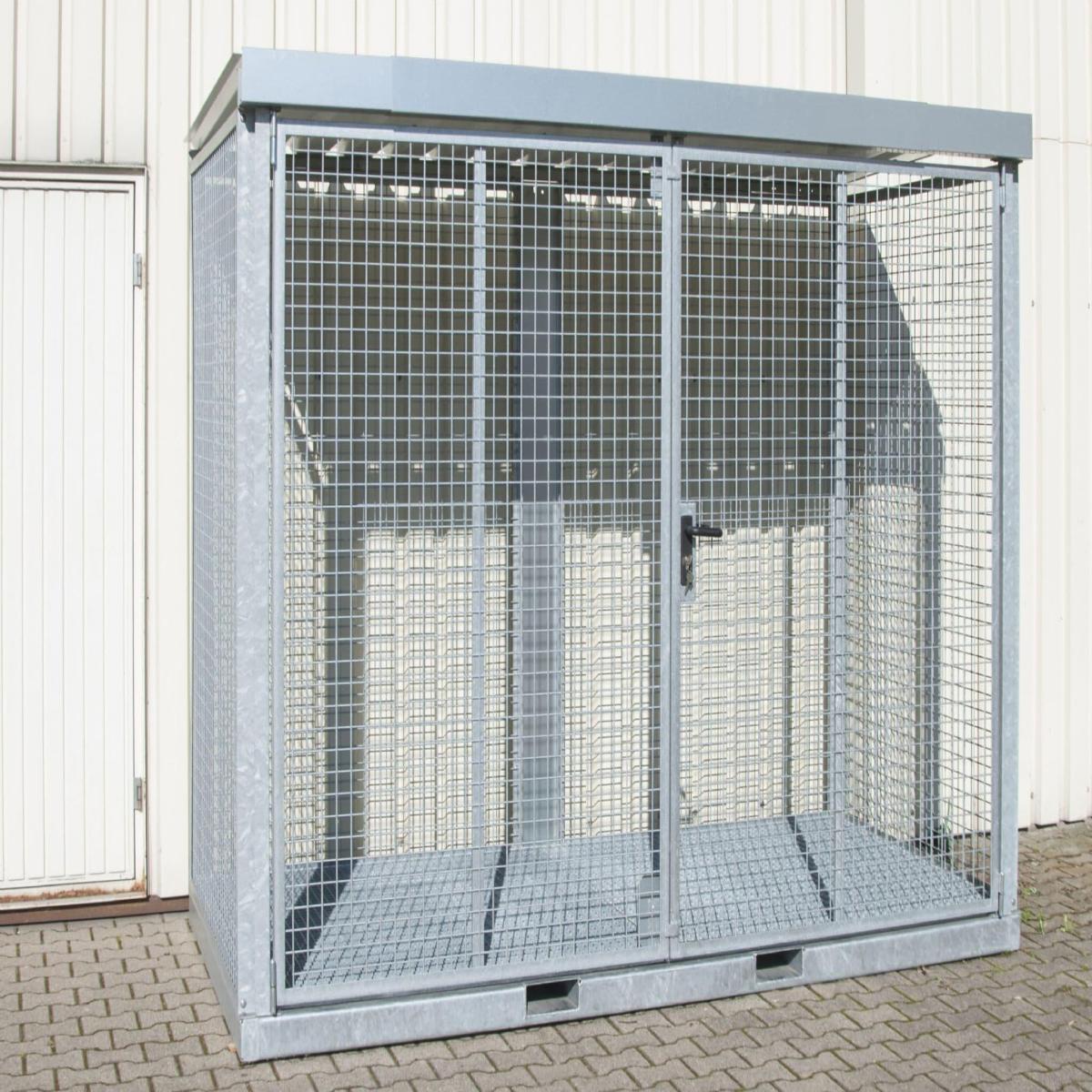 Forklift Transportable - Gas Cylinder Cage - for 78 Cylinders with Grid Floor:  GFC-E/G  M4