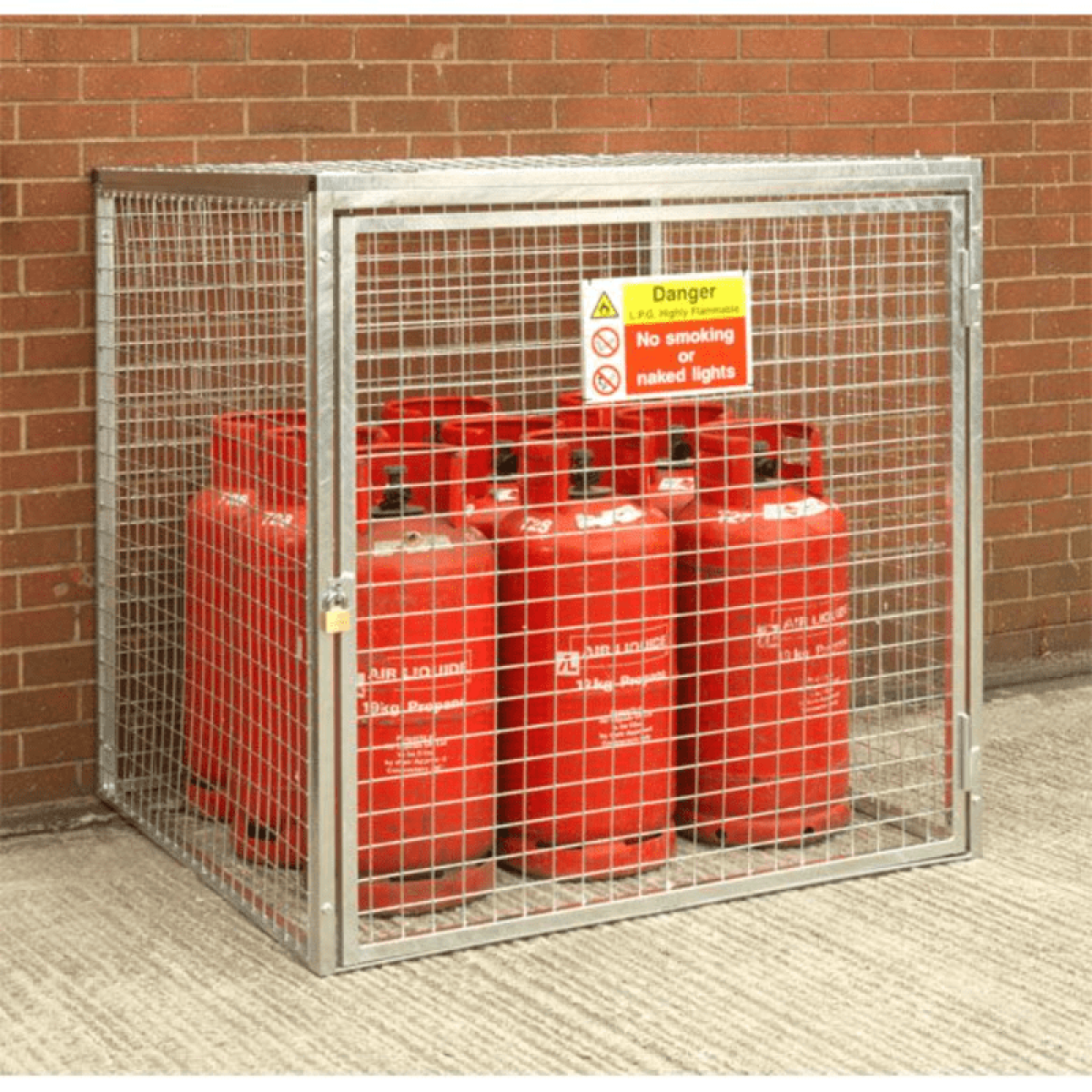 Gas Cylinder Storage Cage 9 x 19 kg Cylinders GC12