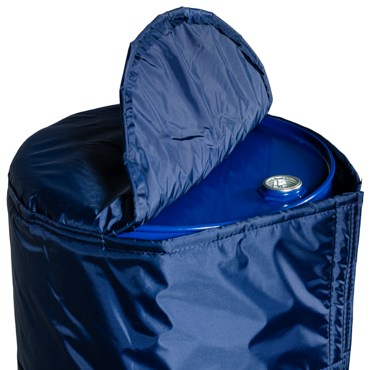Passive insulation jacket for 200L drum.
